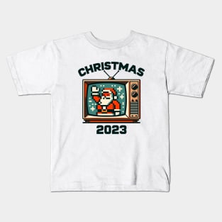 Christmas 2023: Retro Gaming Santa Kids T-Shirt